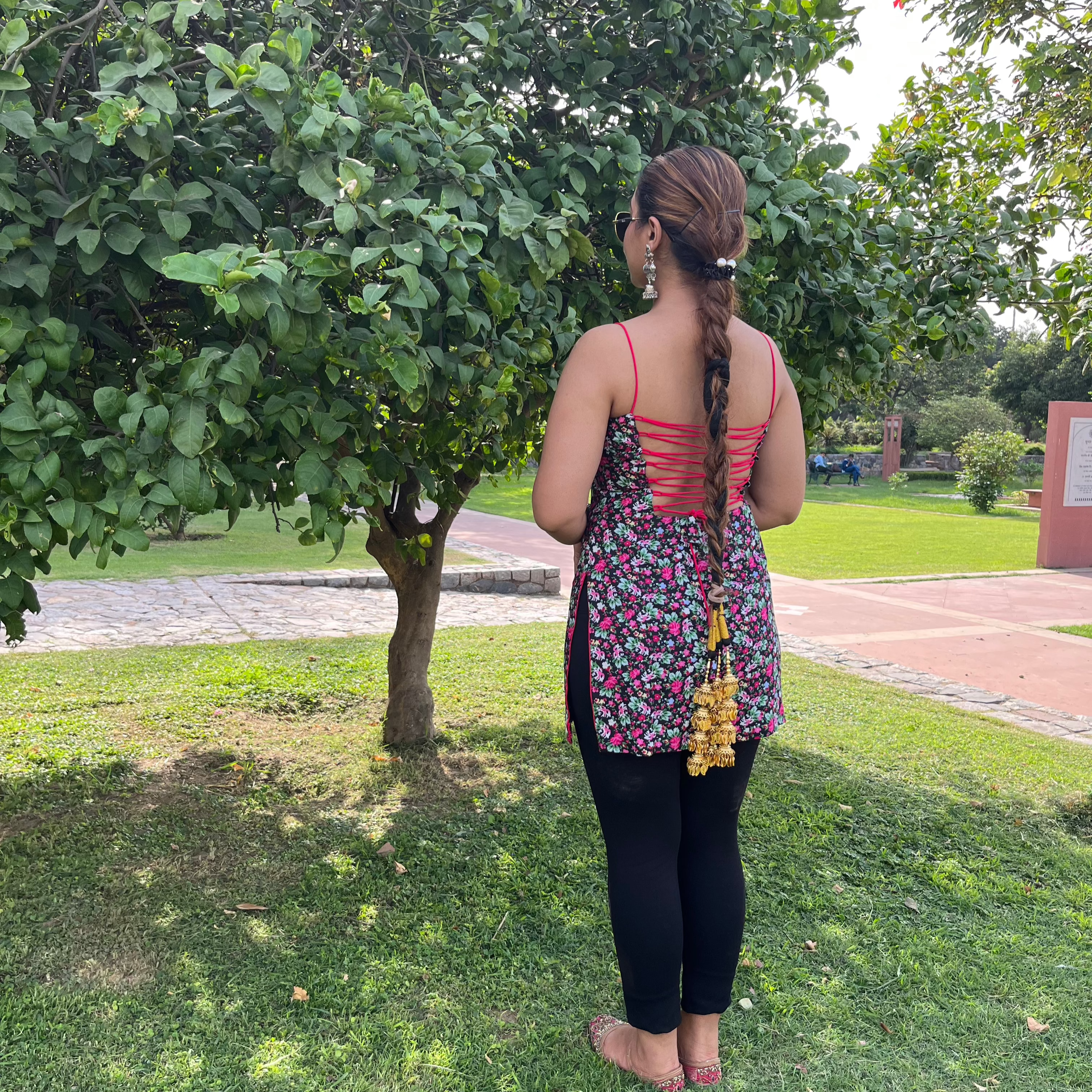 La-La Backless Short Kurti