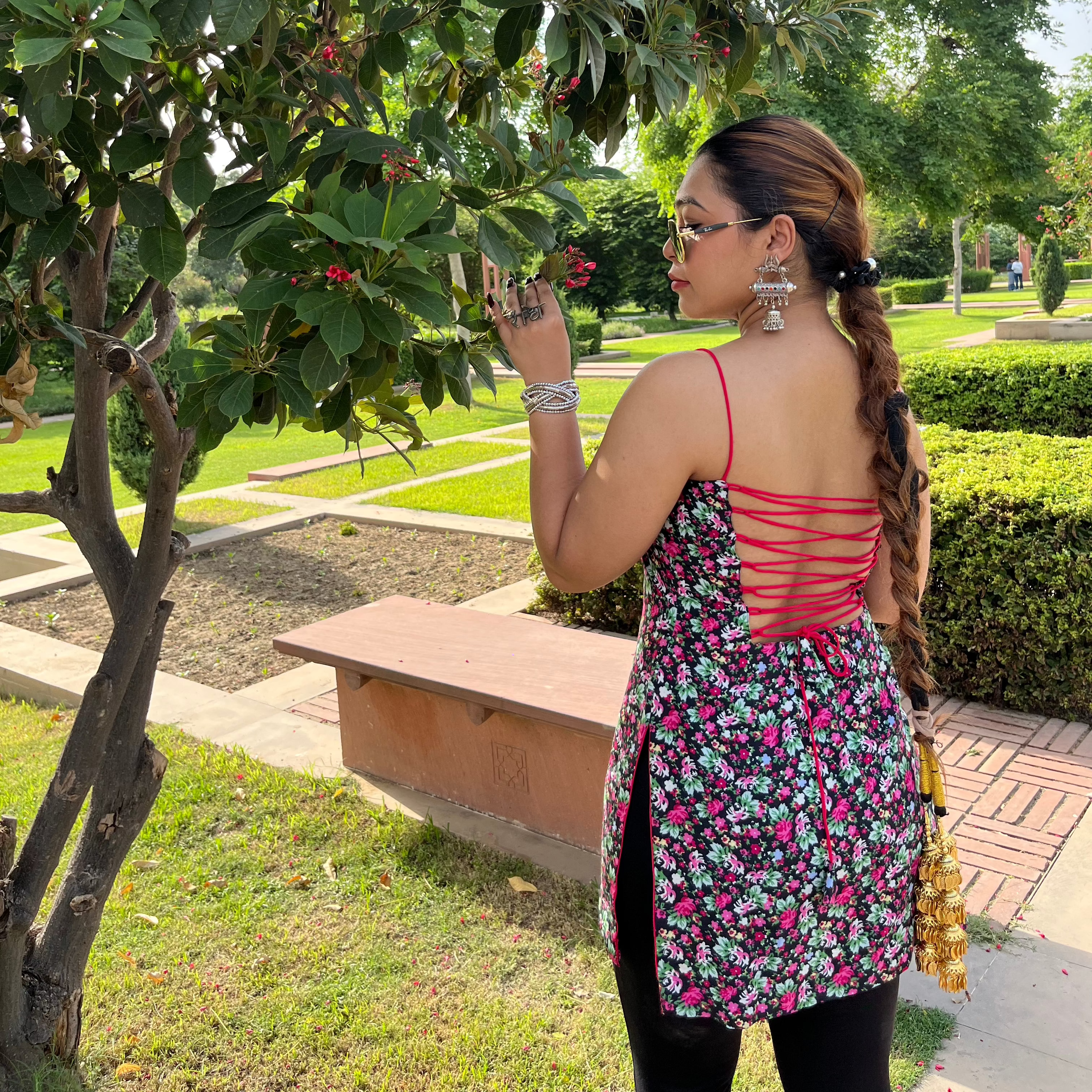 La-La Backless Short Kurti