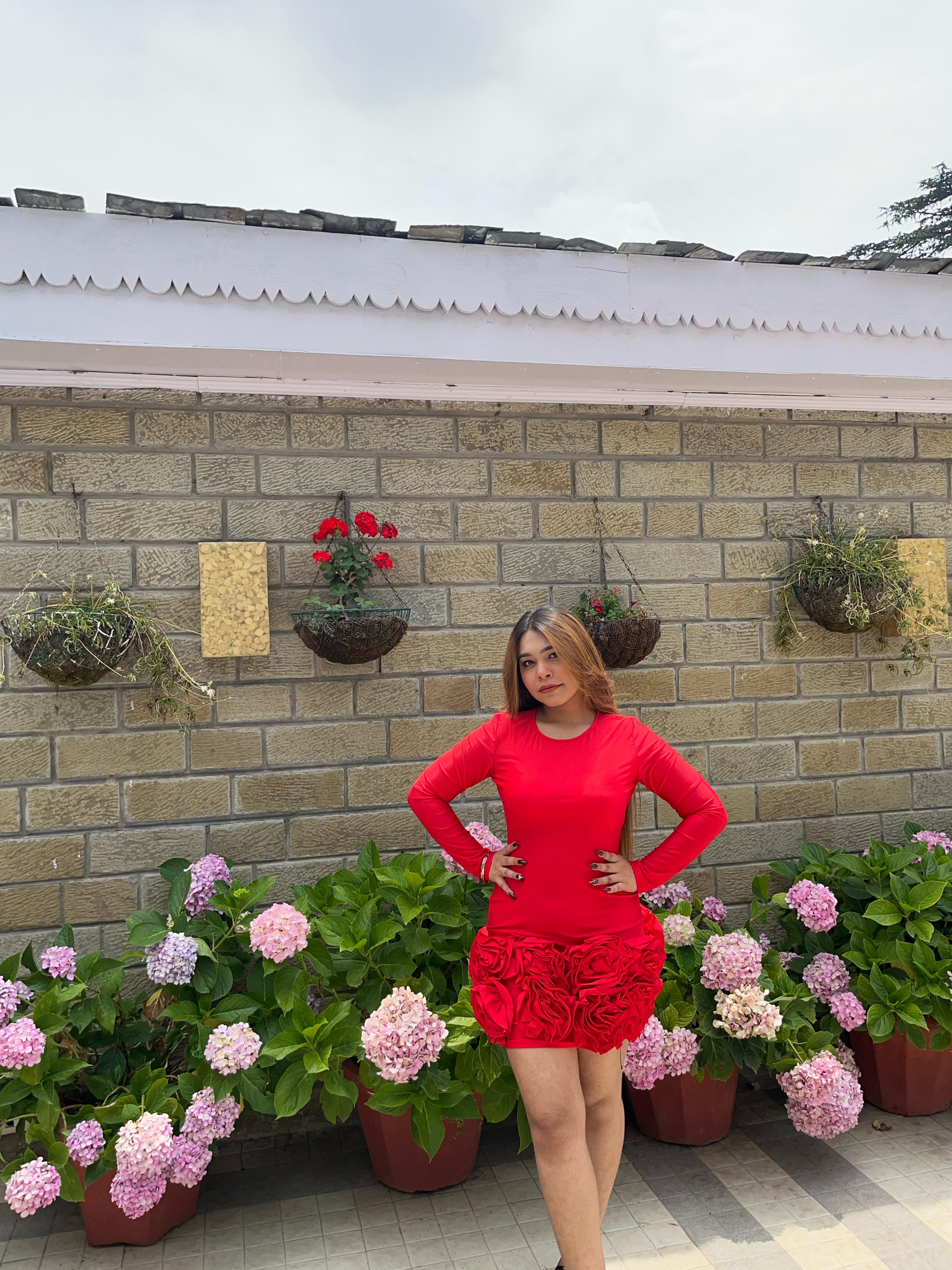 RED & BLACK BODYCON DRESS